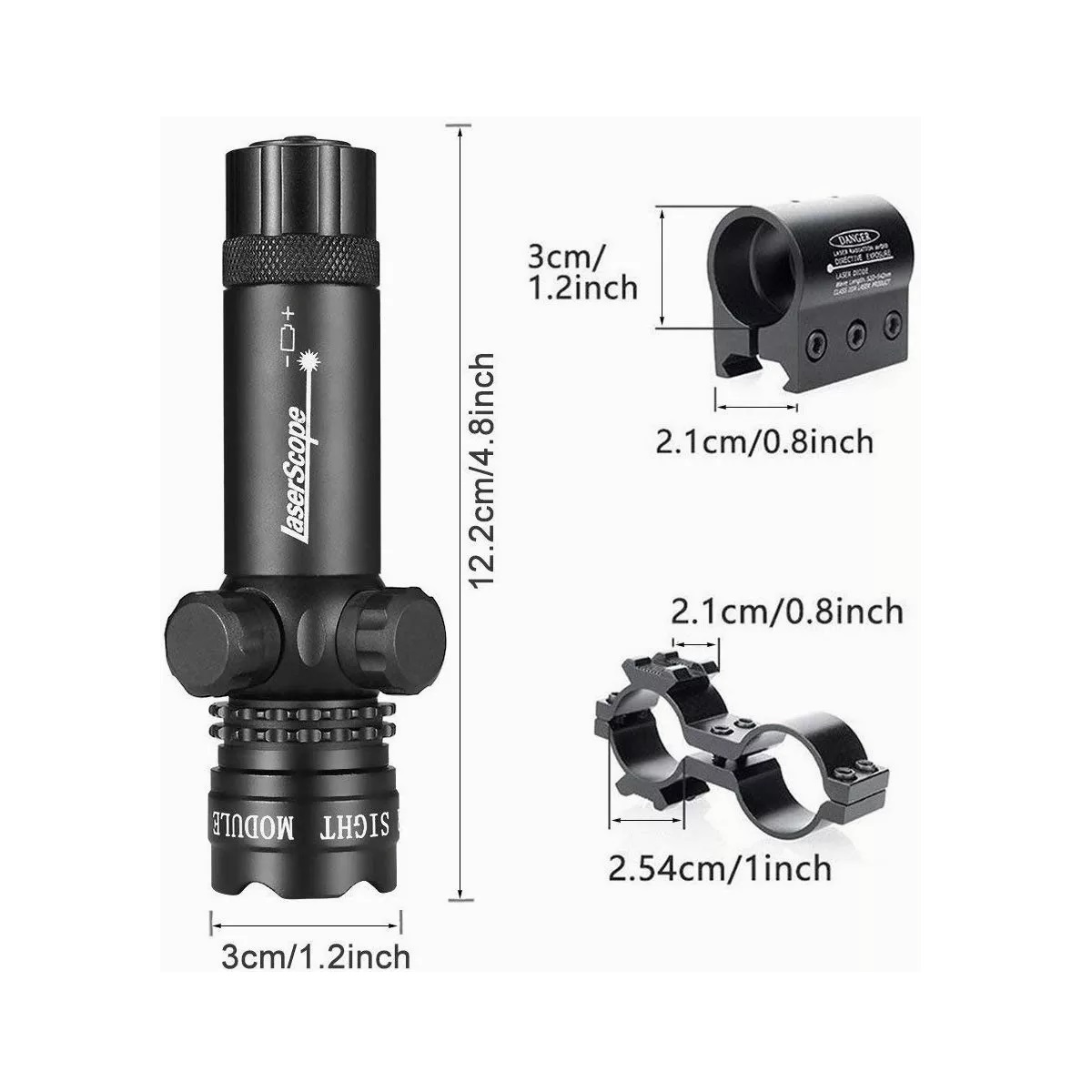 Apuntador Láser Verde Tactico Montura Para Riel 800m