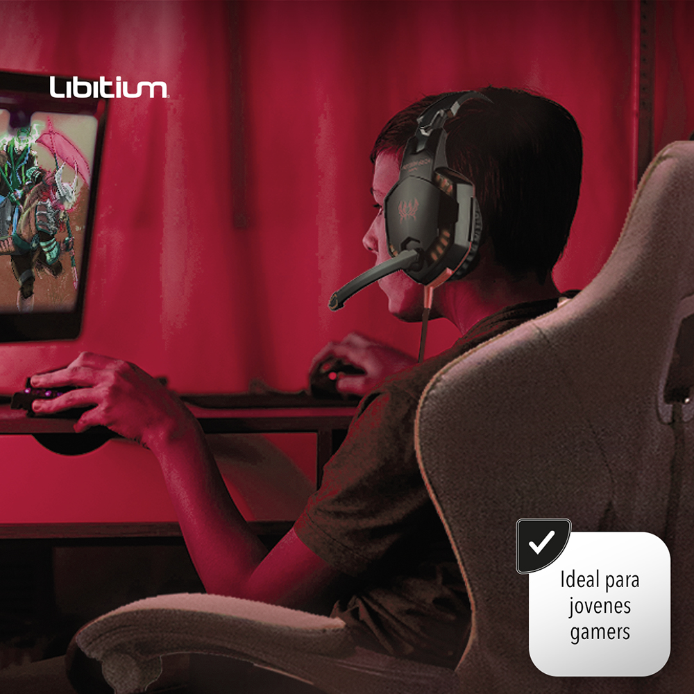 Silla Gamer Libitium Gaming Consola Pc Ergonomica Reclinable Rojo.