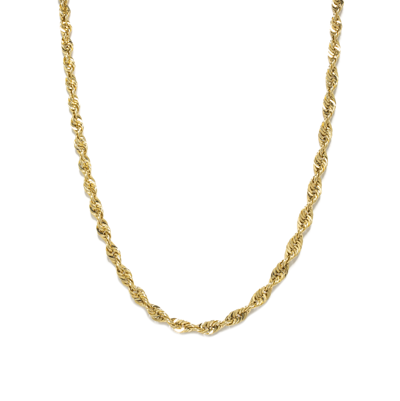 Cadena Torsal 60 cm x 3 mm Oro 10 Kilates..