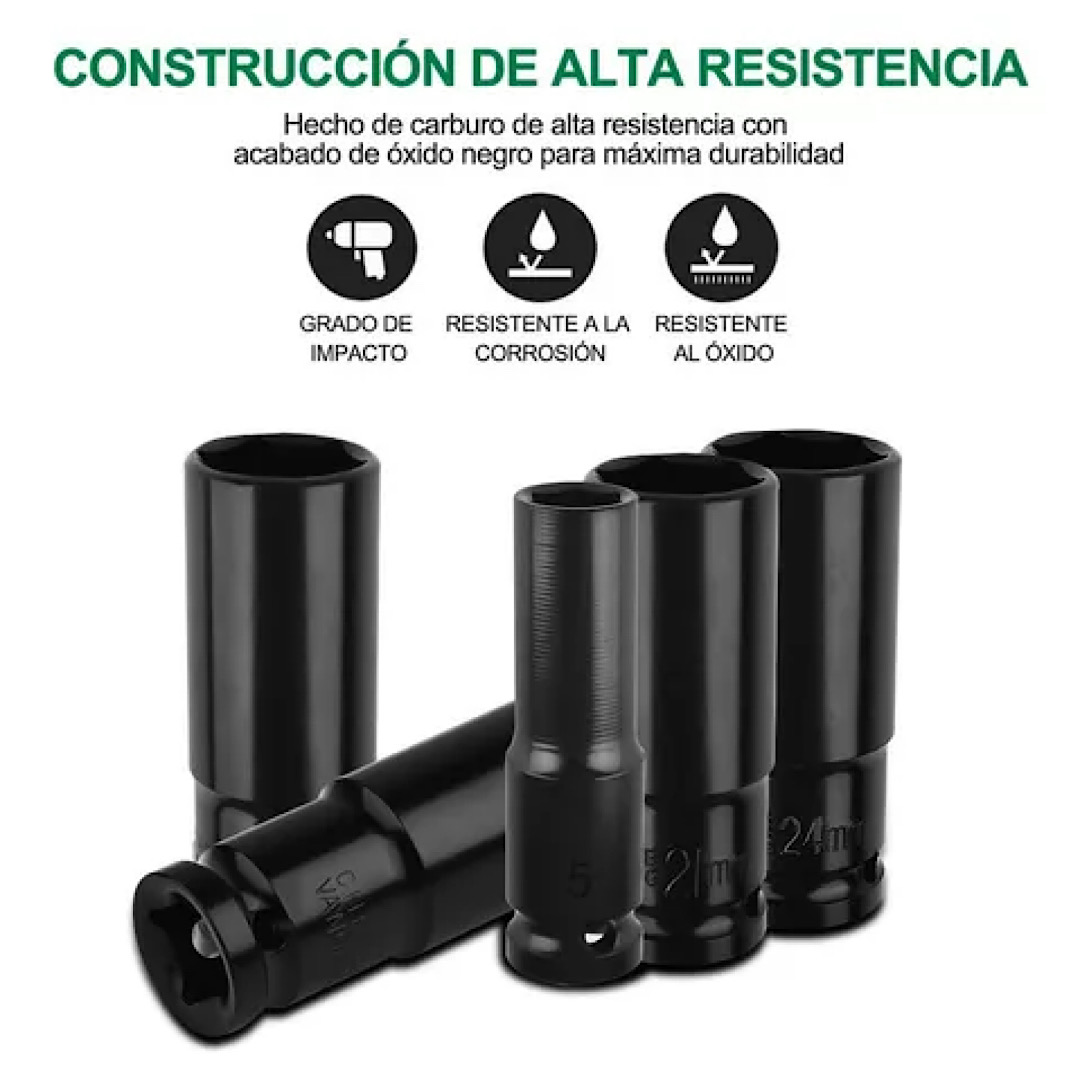 Kit De Llaves Vaso 1/2 Mecanica C/llave Carraca 14pz Shawty