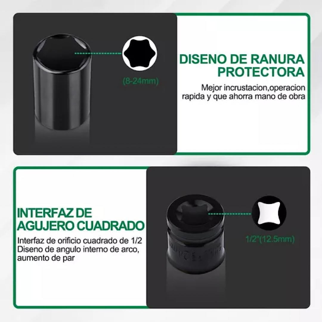 Kit De Llaves Vaso 1/2 Mecanica C/llave Carraca 14pz Shawty