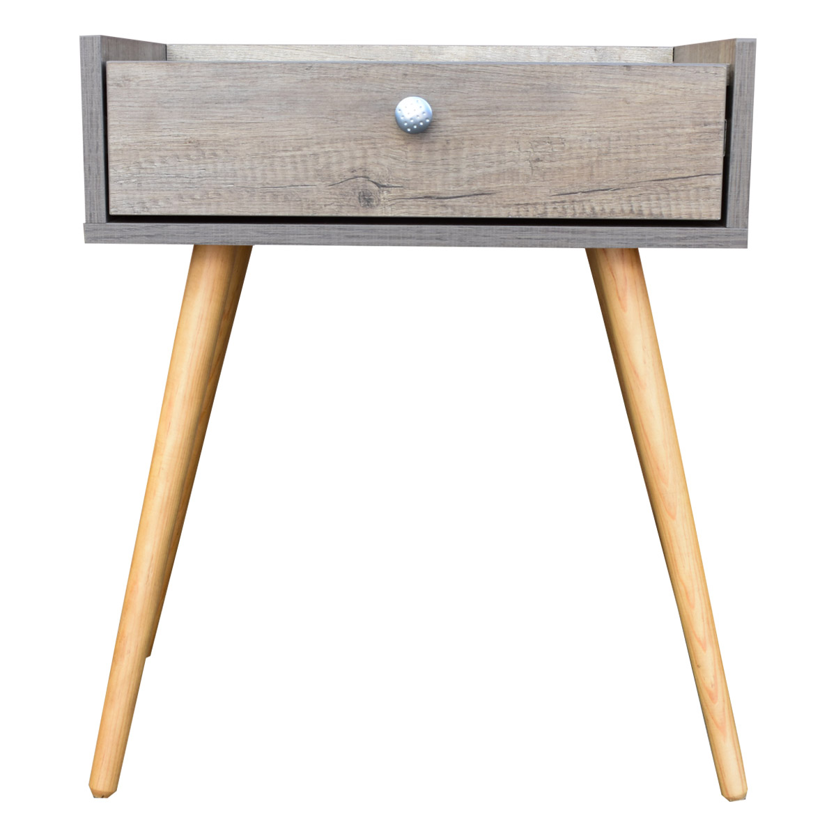 Buro Marsella o mesa de noche Hogare, Minimalista, Fácil armado, Fabricado en melamina texturizada color Rustik Wood