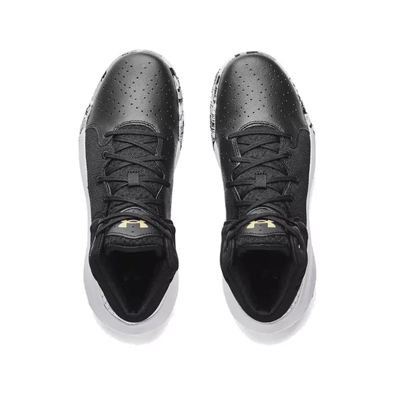 Tenis Under Armour Jet'21 Blanco Negro Hombre Basquetbol 