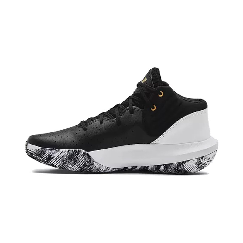 Tenis Under Armour Jet'21 Blanco Negro Hombre Basquetbol 