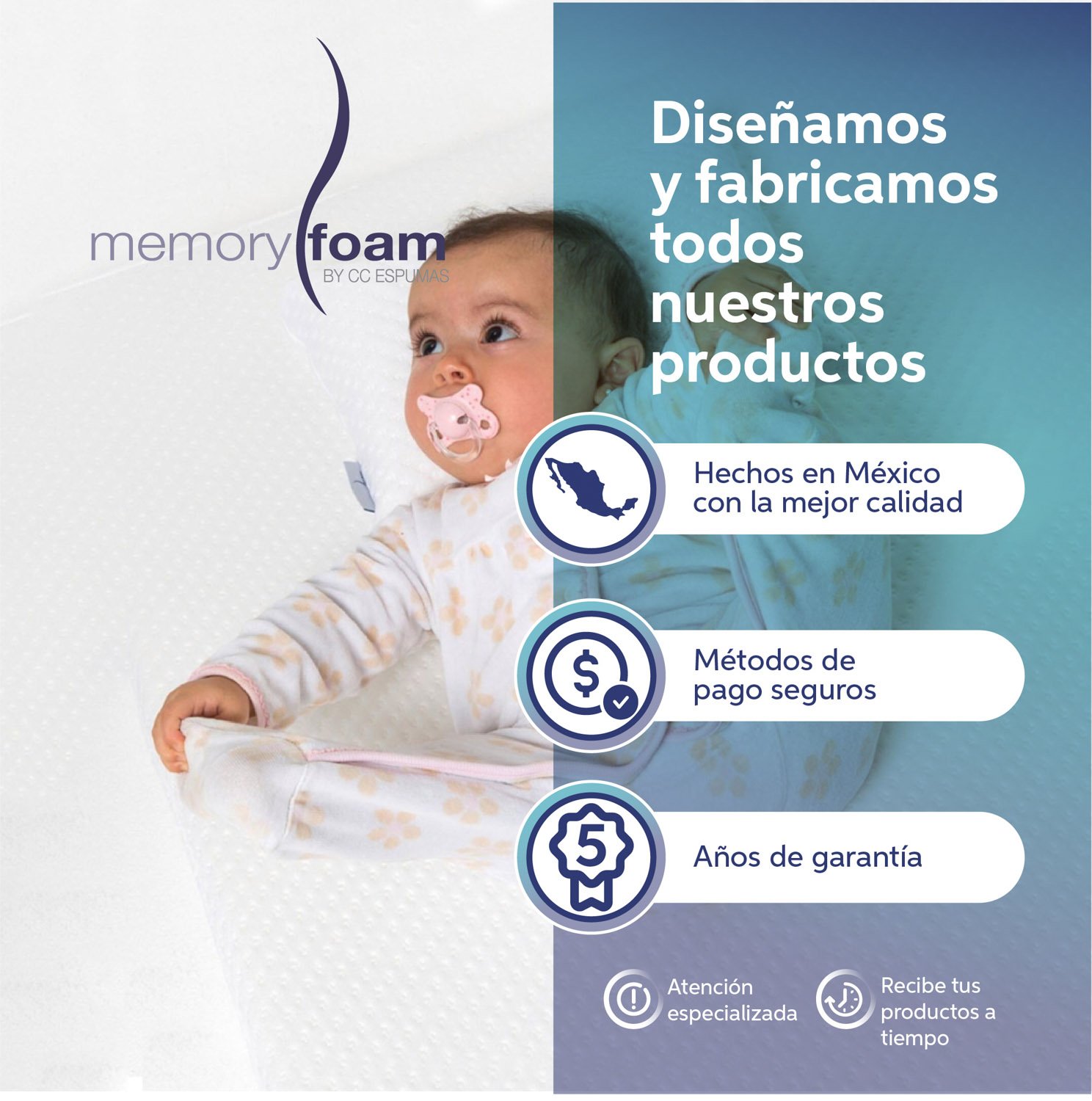 Almohada Premium para embarazo y lactancia - MEMORY FOAM