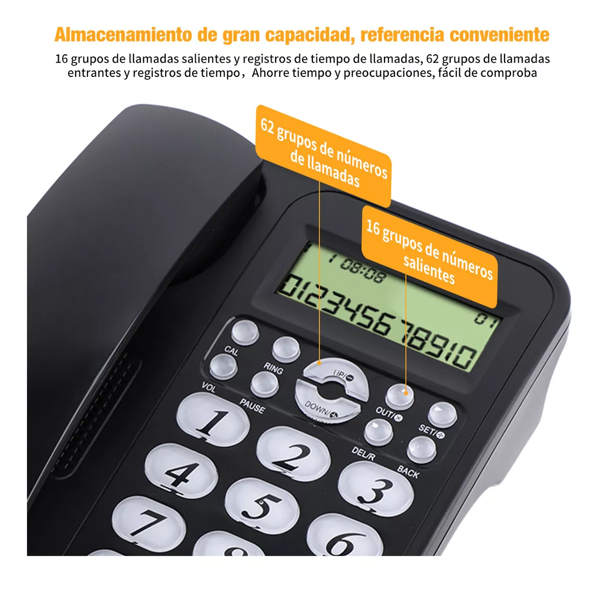 Teléfono Fijo Alambrico Telefono De Line Para Casa U Oficina