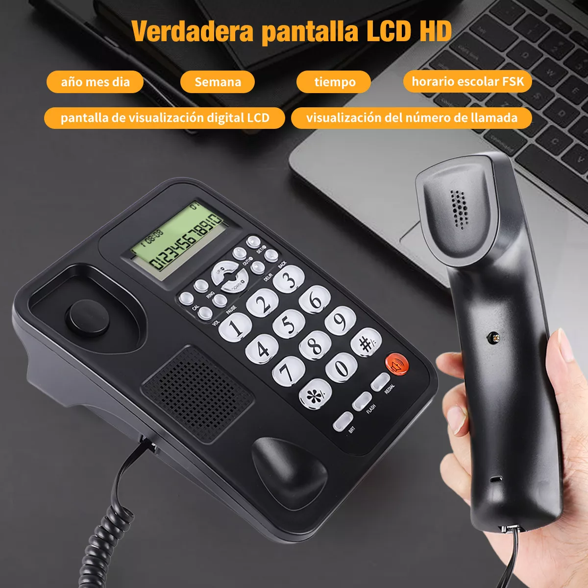 Teléfono Fijo Alambrico Telefono De Line Para Casa U Oficina