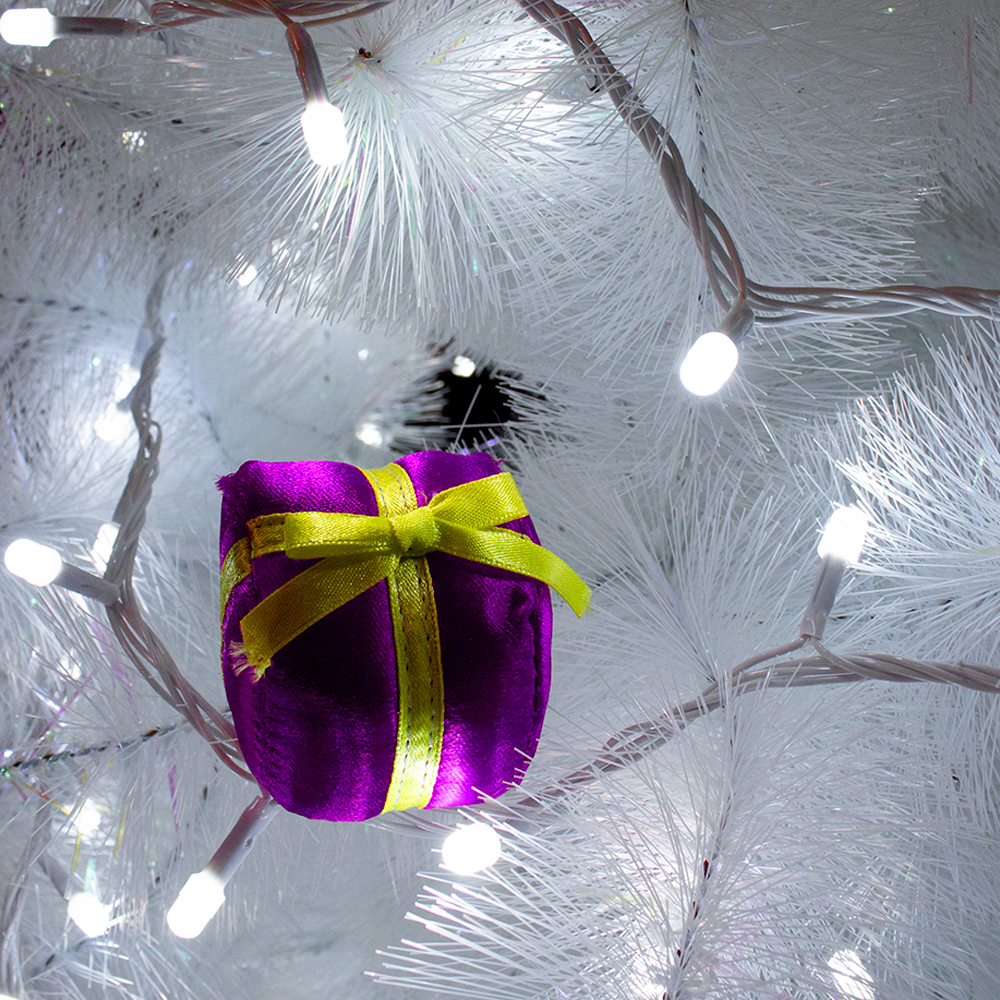 Serie Navideña 100 Led Luz Blanca 8 Funciones 5 Mts Foco 8mm