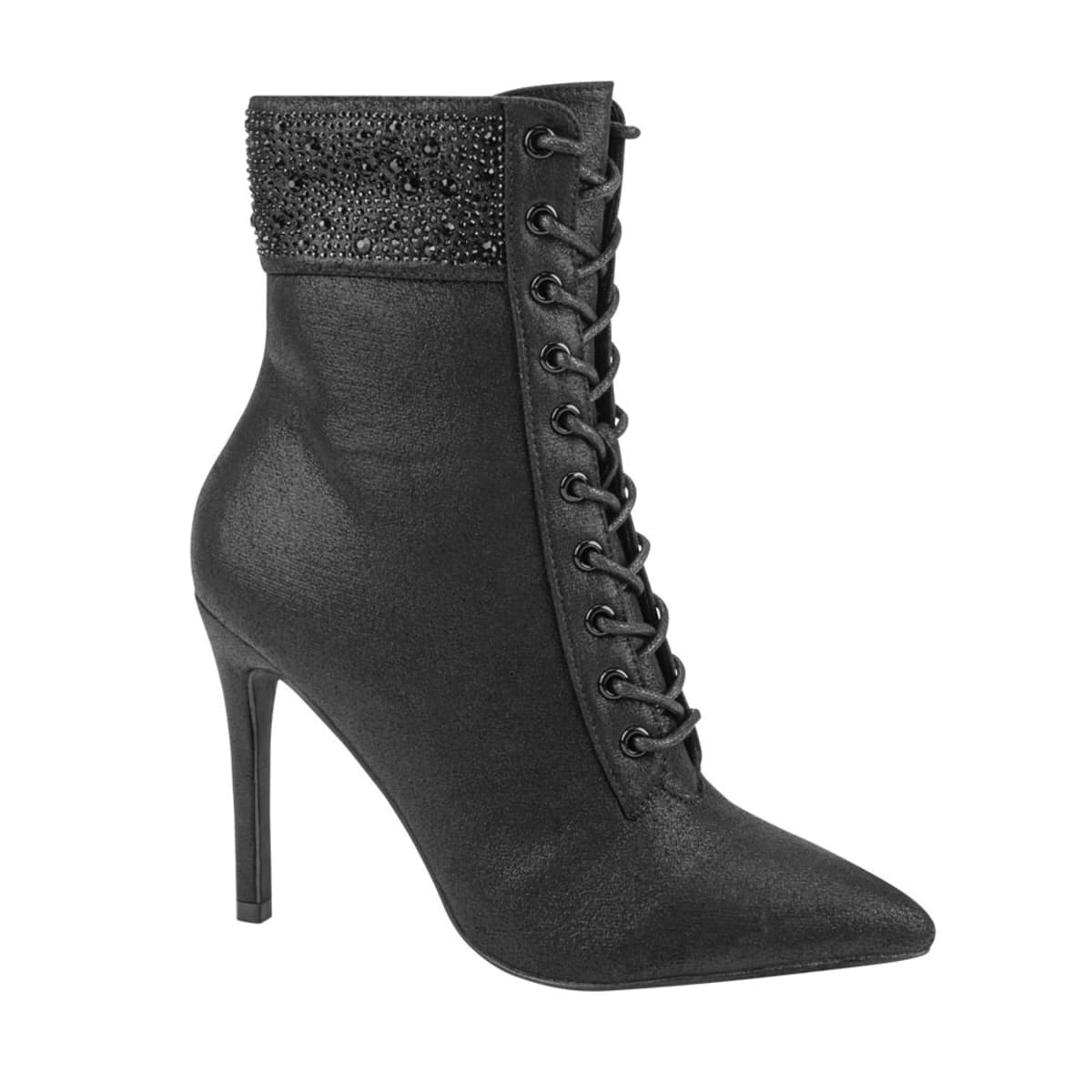 Botas de vestir color negro metálico, marca Thalia Sodi, puntales, mod. 1087850