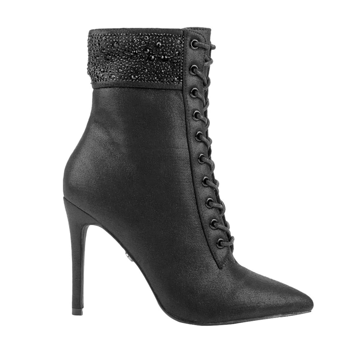 Botas de vestir color negro metálico, marca Thalia Sodi, puntales, mod. 1087850