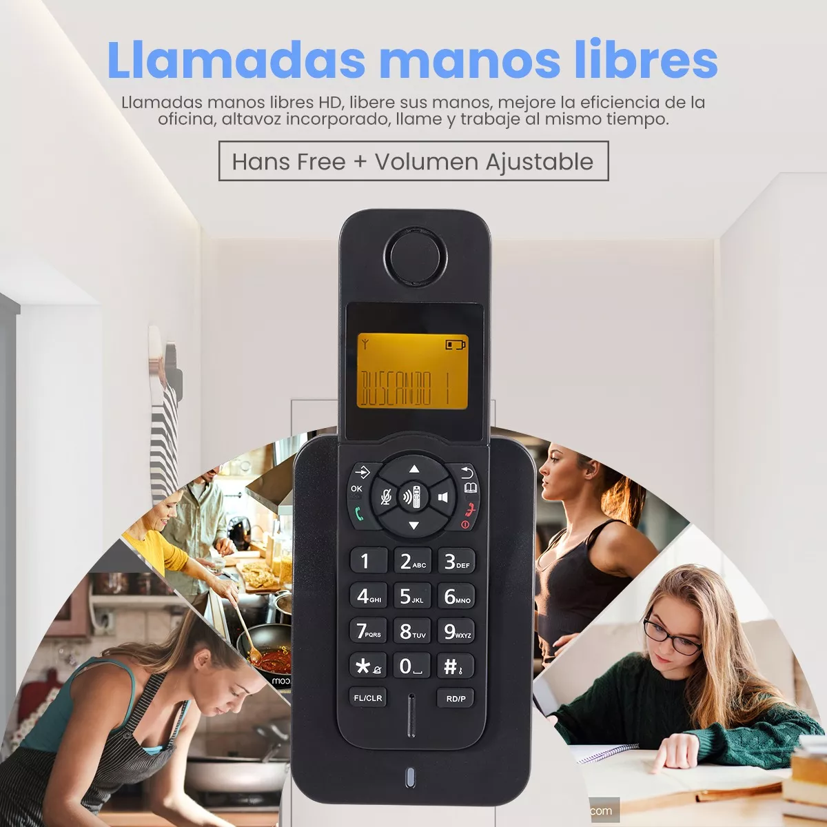 Teléfono Inalámbrico De Mano Con Lcd Pantalla Digital