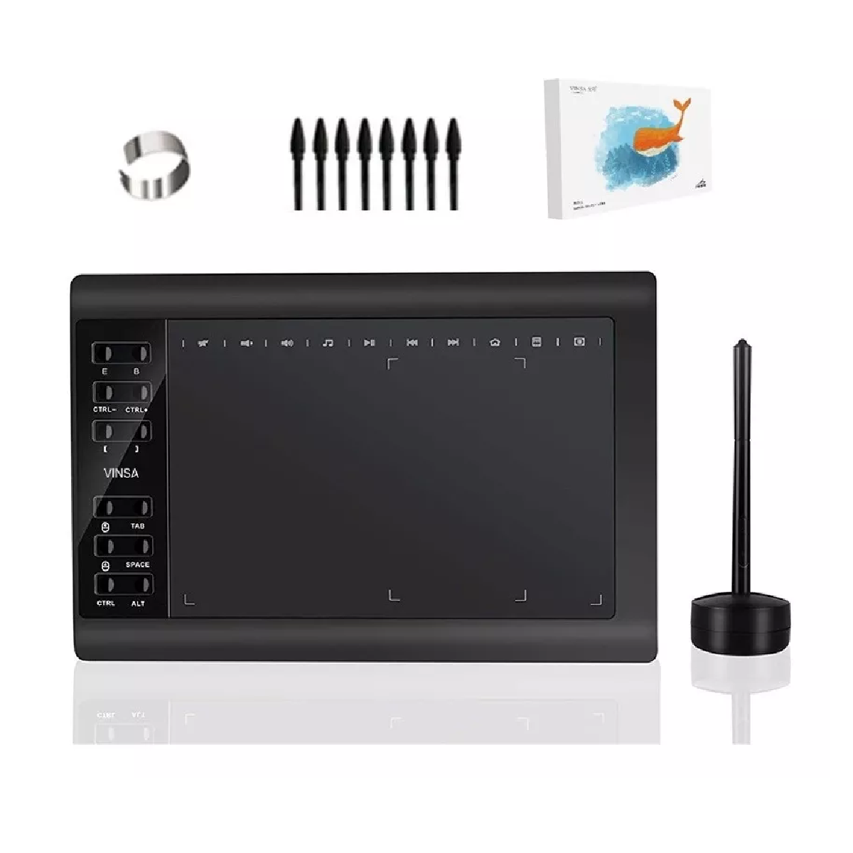 Tableta Gráfica 10x6 Con 8192 Niveles De Presión Y 22 Teclas