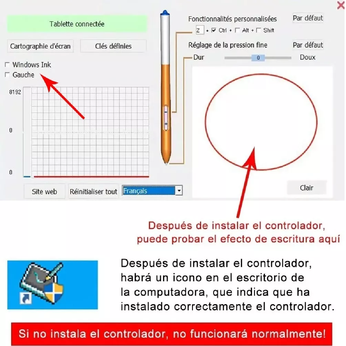 Tableta Gráfica 10x6 Con 8192 Niveles De Presión Y 22 Teclas