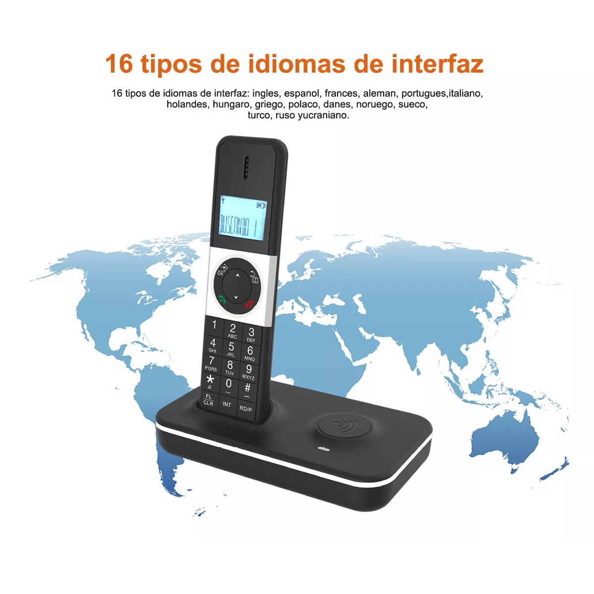 Teléfono Fijo Inalámbrico D1102b Con Contestador Automático