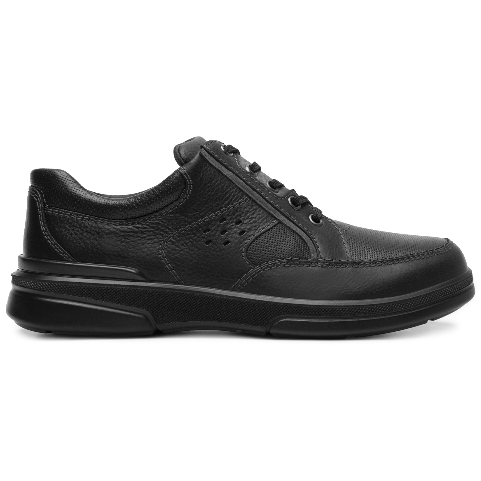 Zapato Derby Clasico Para Hombre 410605 Negro Piel Confort