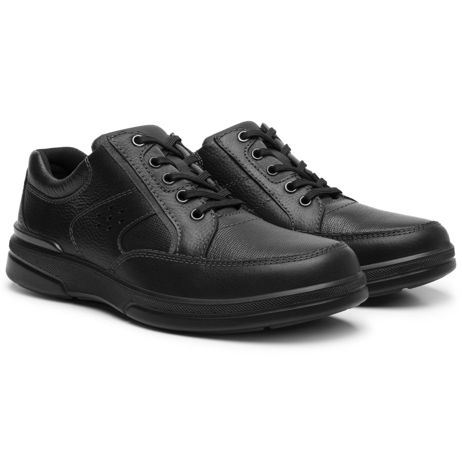 Zapato Derby Clasico Para Hombre 410605 Negro Piel Confort