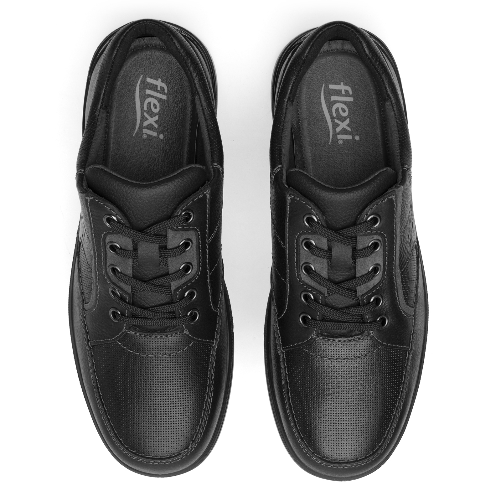 Zapato Derby Clasico Para Hombre 410605 Negro Piel Confort