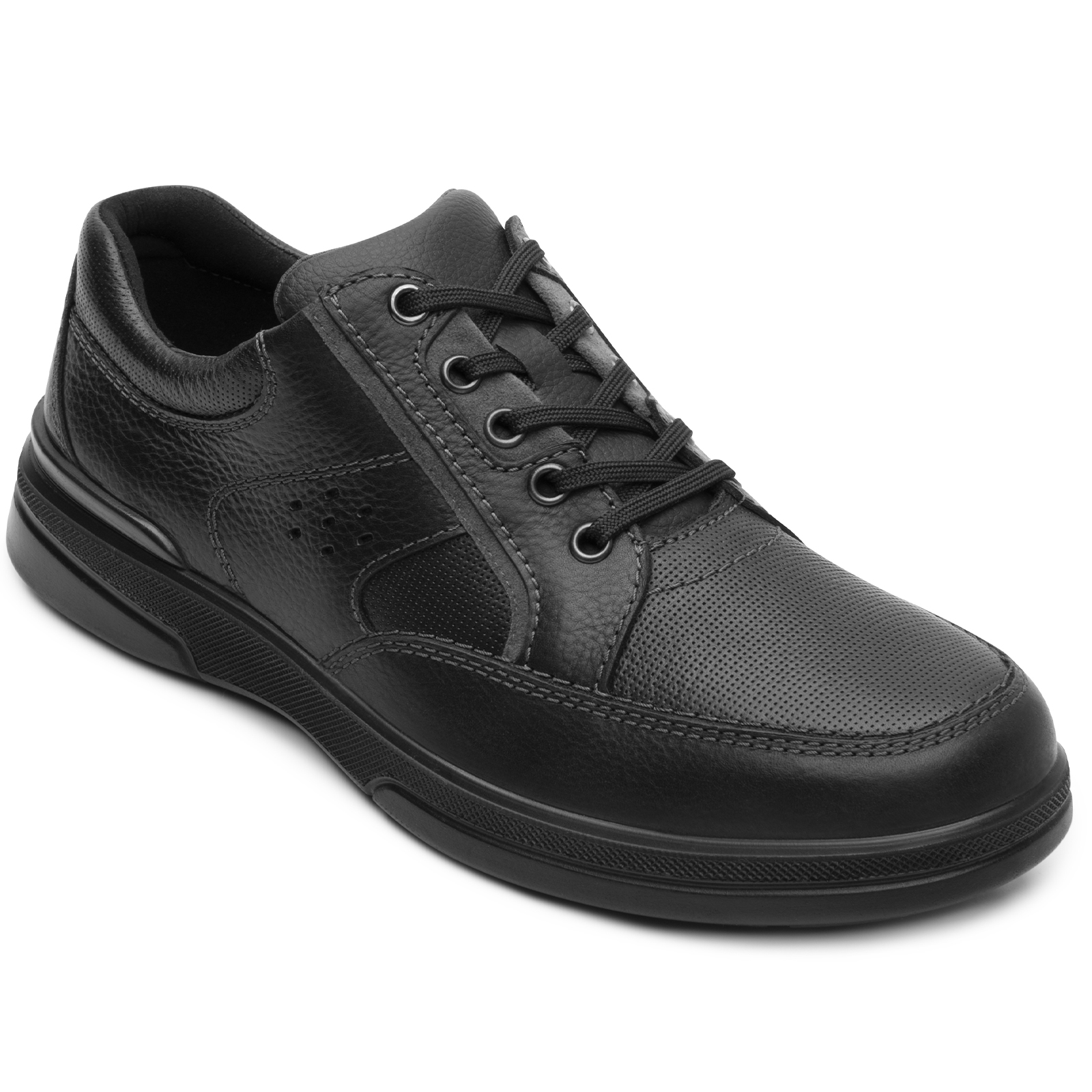 Zapato Derby Clasico Para Hombre 410605 Negro Piel Confort
