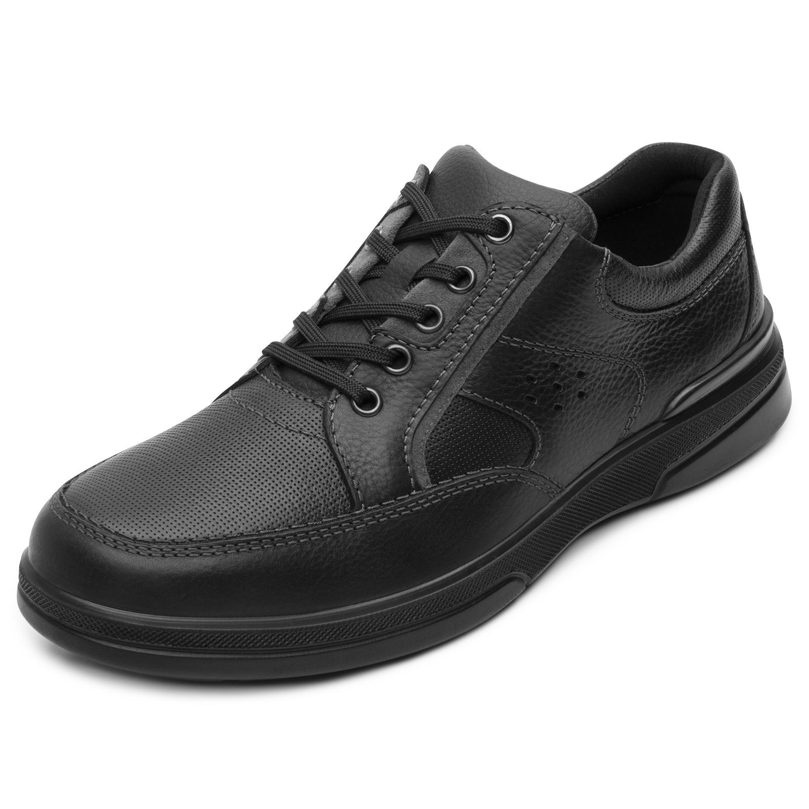 Zapato Derby Clasico Para Hombre 410605 Negro Piel Confort