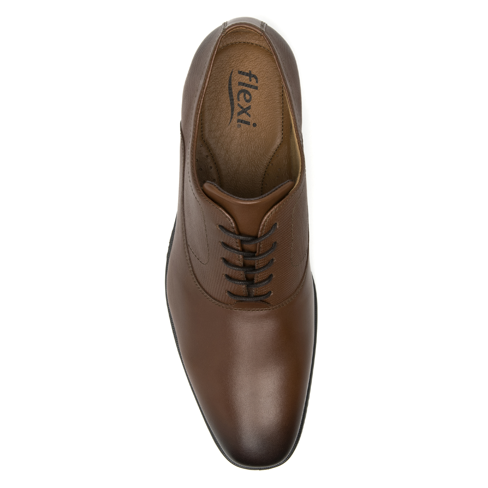 Zapato Flexi Vestir Oxford Para Hombre 413602 Tan Clasicos