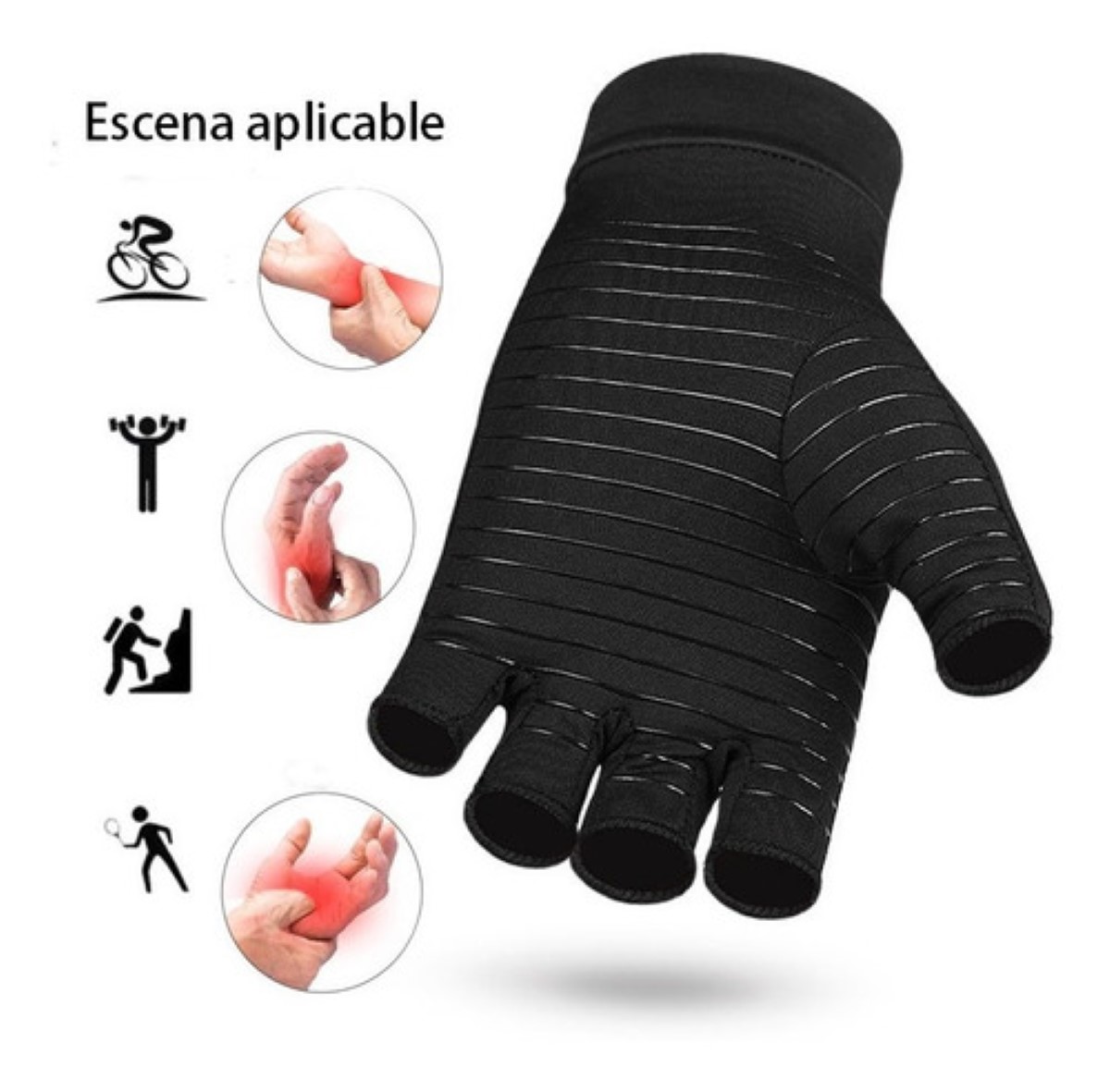 Guantes De Compresión Y Terapia Para Artritis Reumatoide Talla L Gris