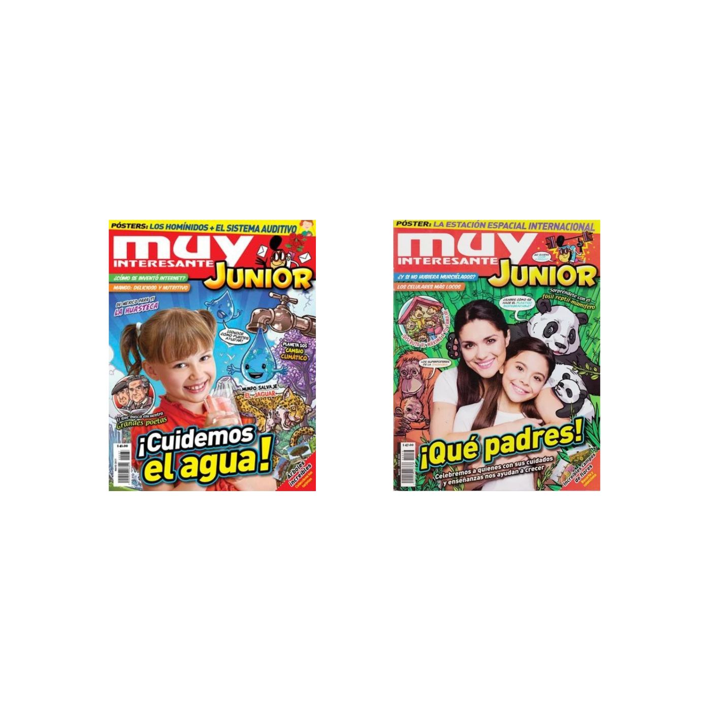 2 Revistas Muy interesante Junior Cultura Niños Escolares Juegos