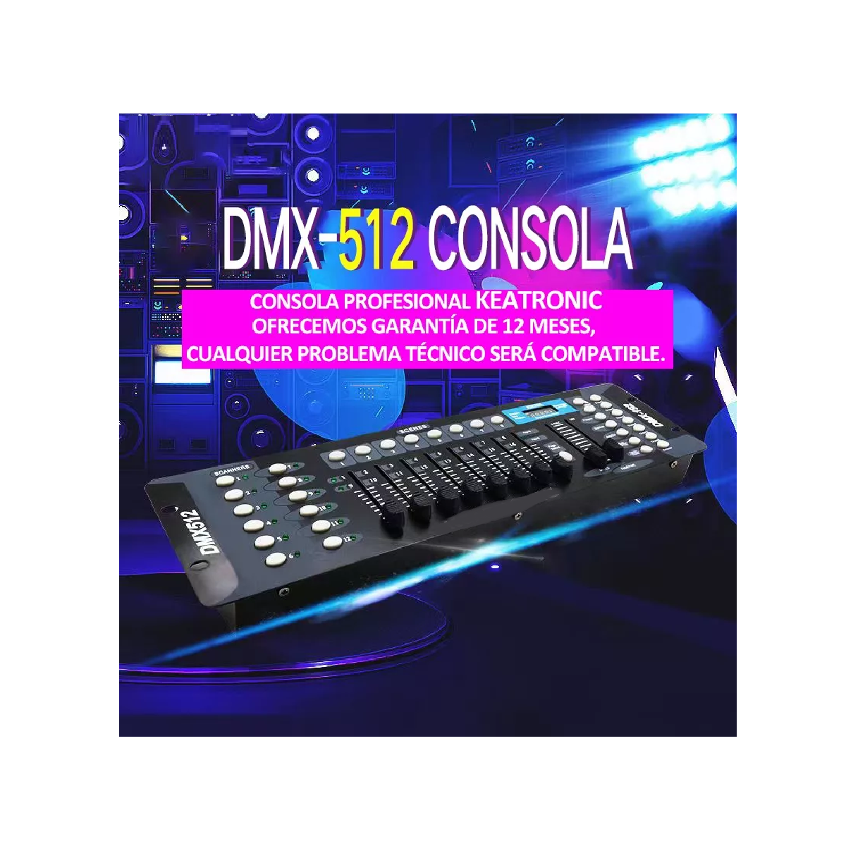 Controlador Dmx 192 Canales Luces Dj Consola 512 + Línea