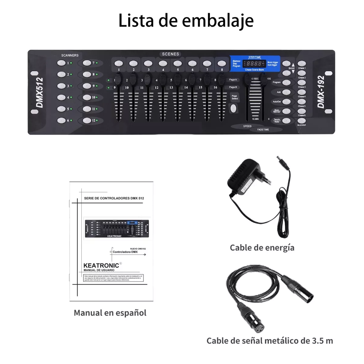 Controlador Dmx 192 Canales Luces Dj Consola 512 + Línea
