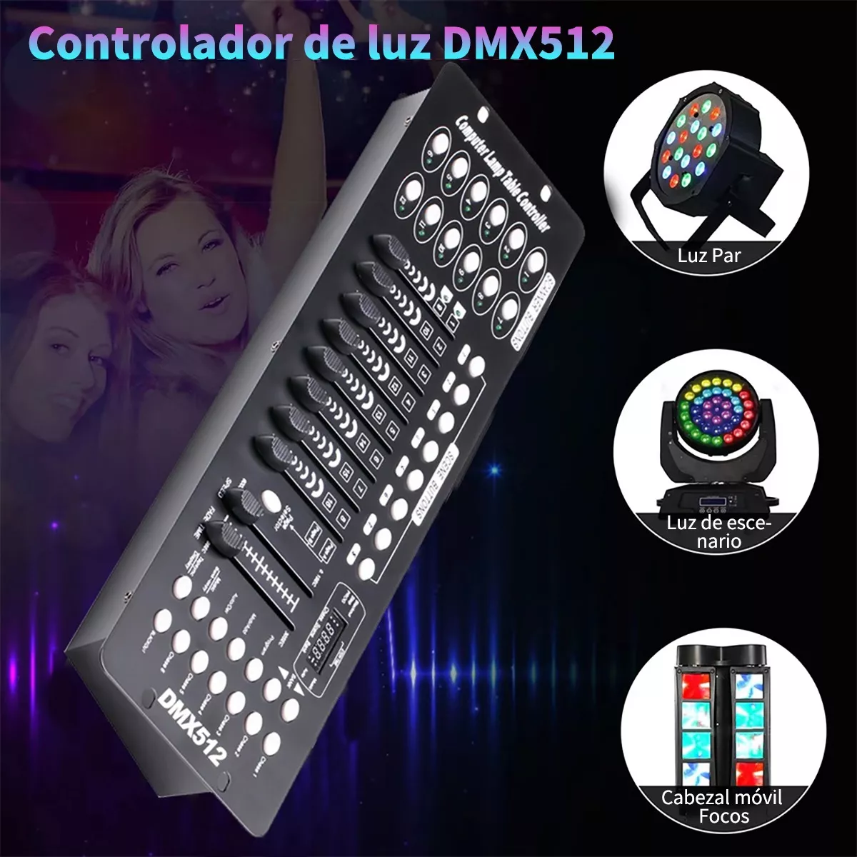 Panel De Consola Del Controlador De Luz 192 Canales