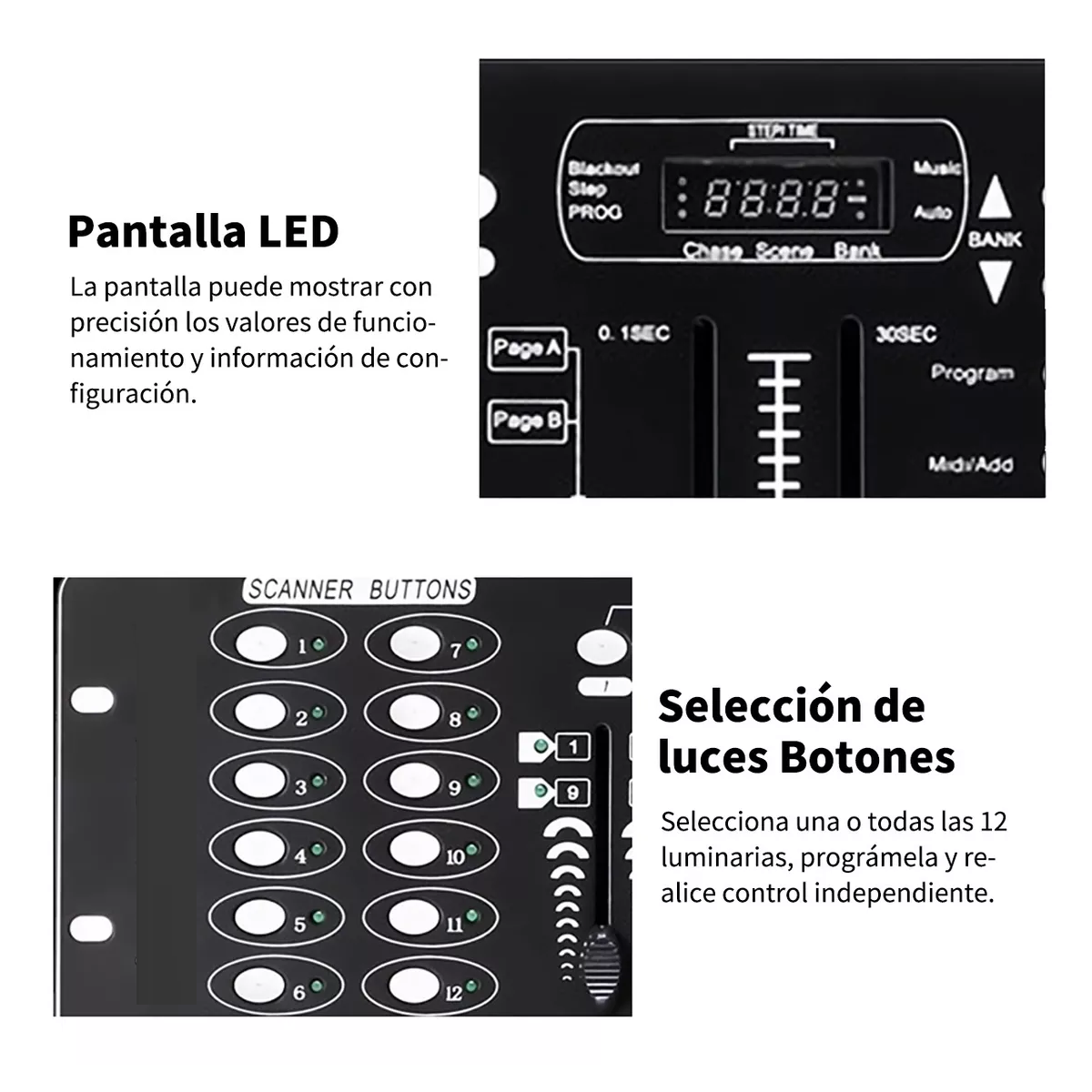 Panel De Consola Del Controlador De Luz 192 Canales