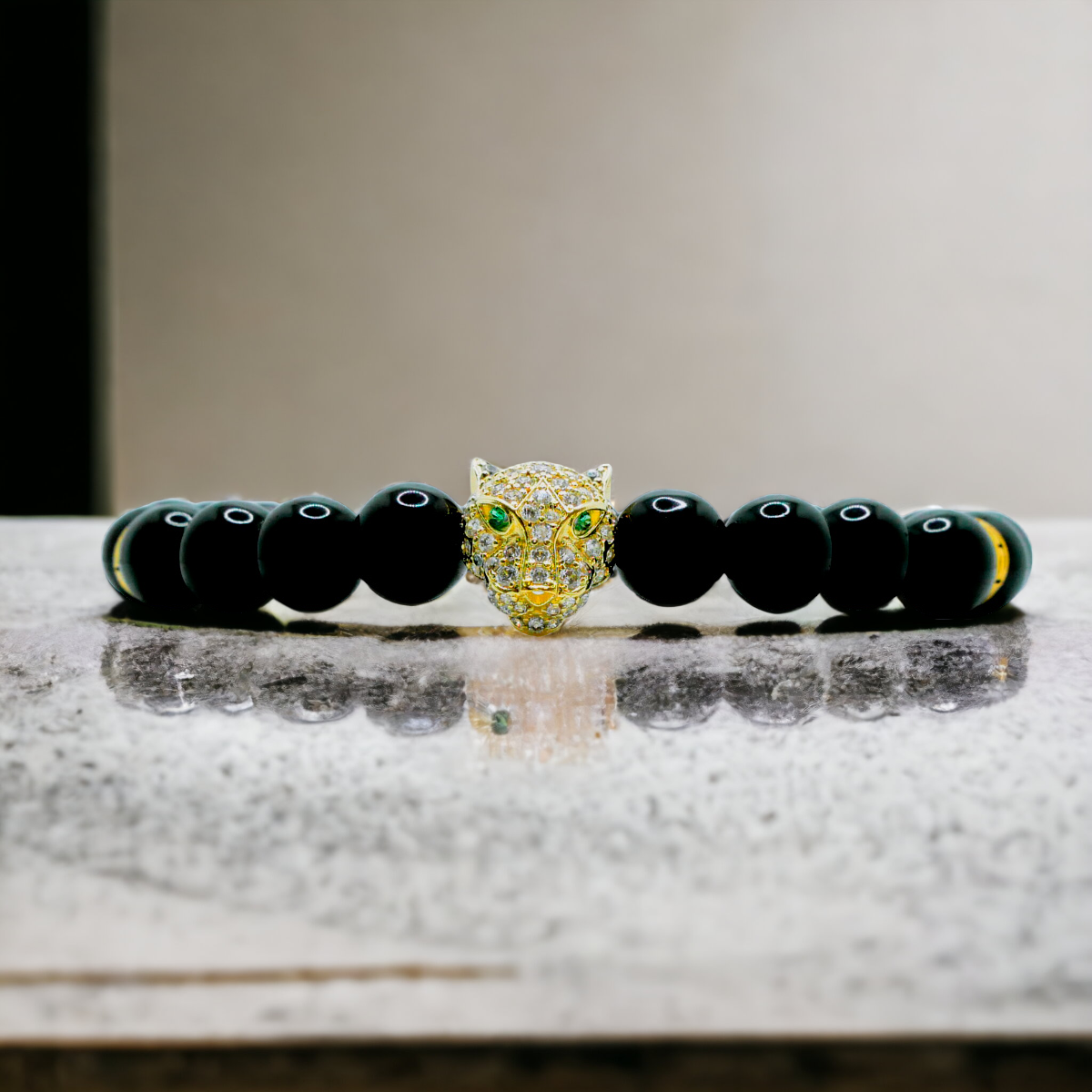 PULSERA JAGUAR DE PIEDRA ÓNIX