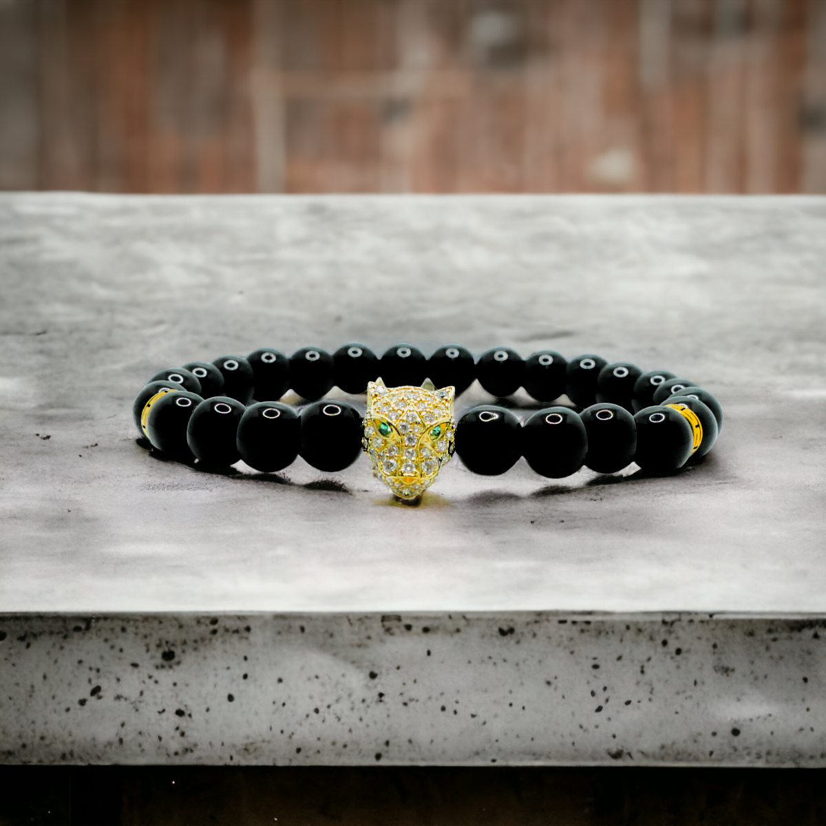 PULSERA JAGUAR DE PIEDRA ÓNIX