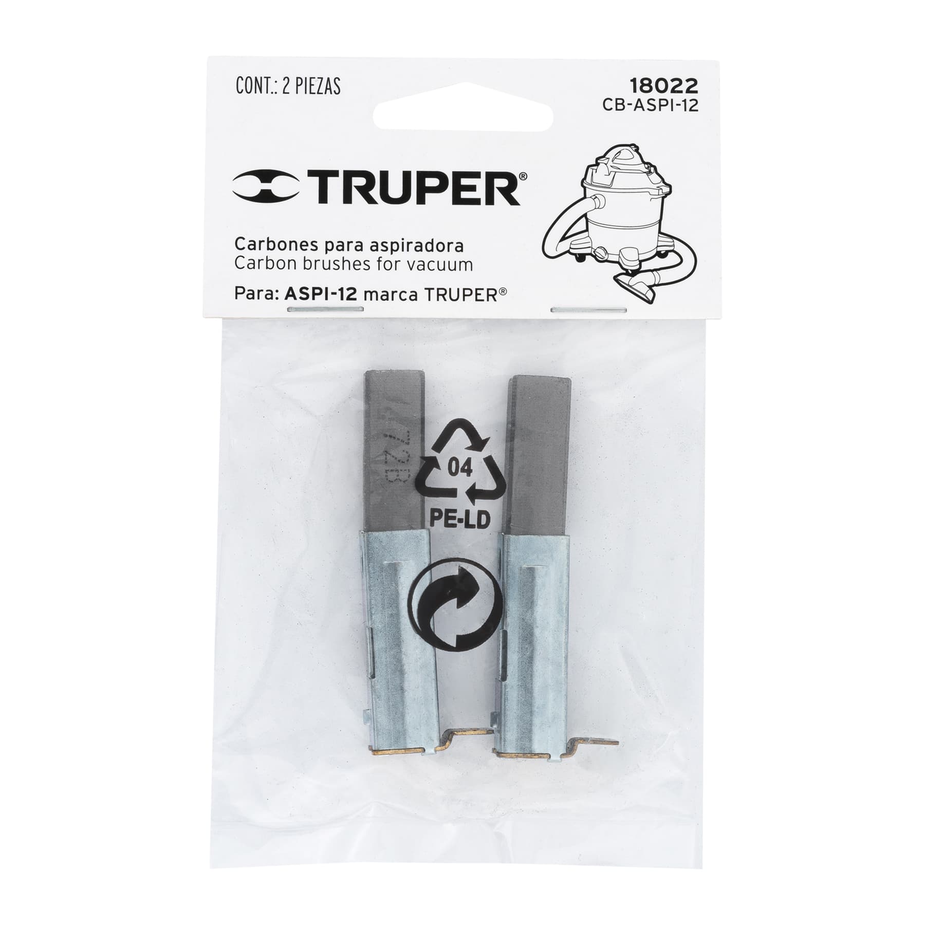 BOLSA CON 2 CARBONES DE REPUESTO PARA ASPI-12 TRUPER 18022