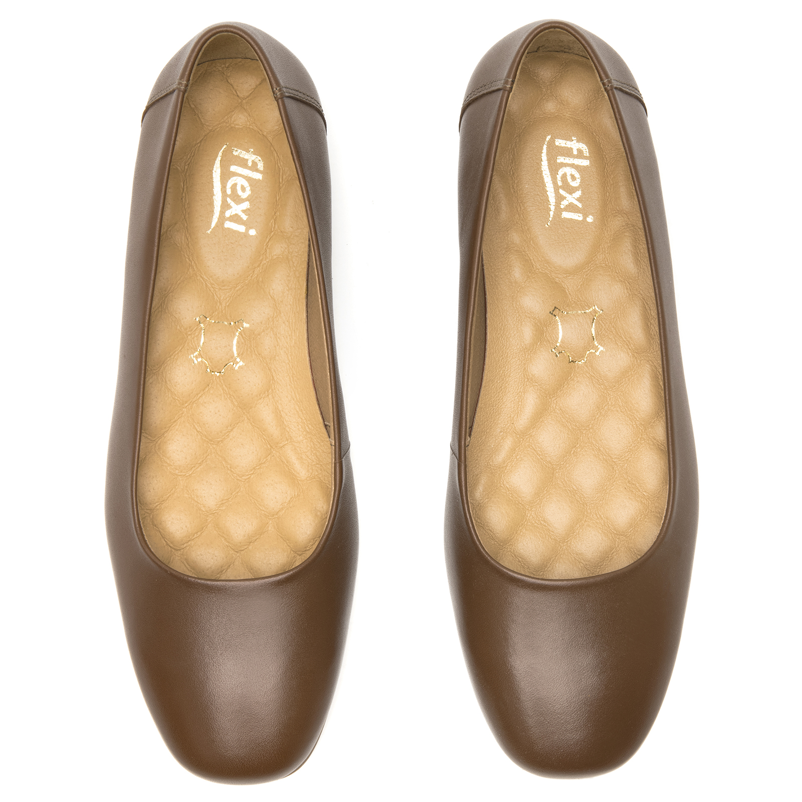 Ballerina Estilo Flats Confort Para Mujer Flexi 119901 Café
