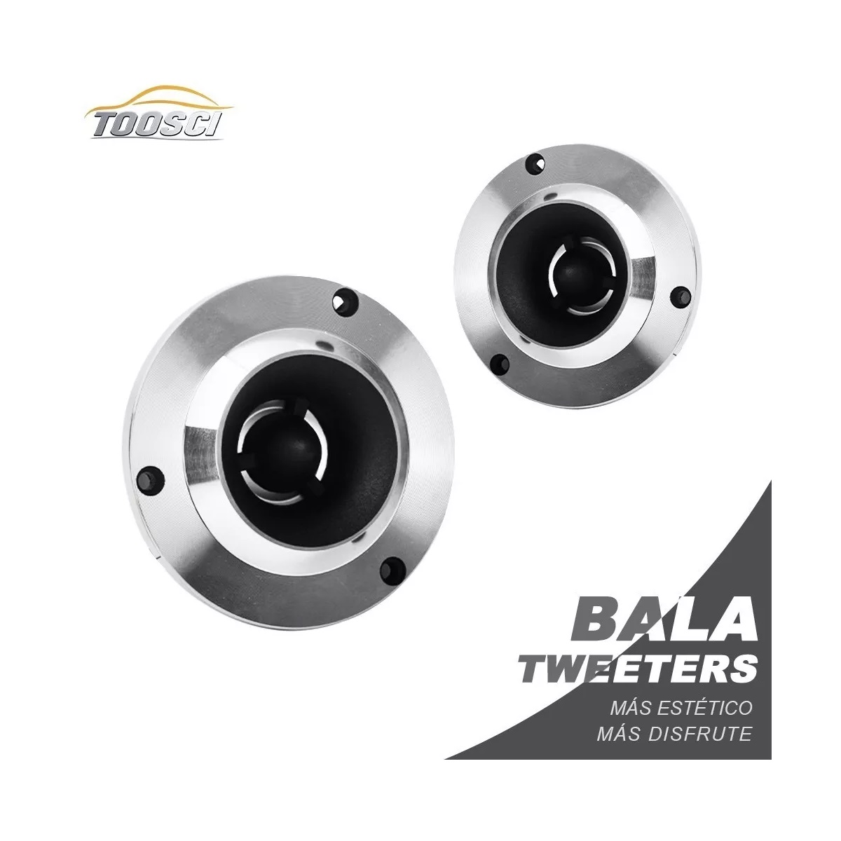 Par Tweeters Bala De Titanio Bocinas Para Carros 4 Pulgadas