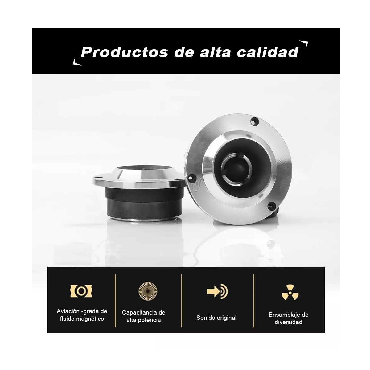 Par Tweeters Bala De Titanio Bocinas Para Carros 4 Pulgadas