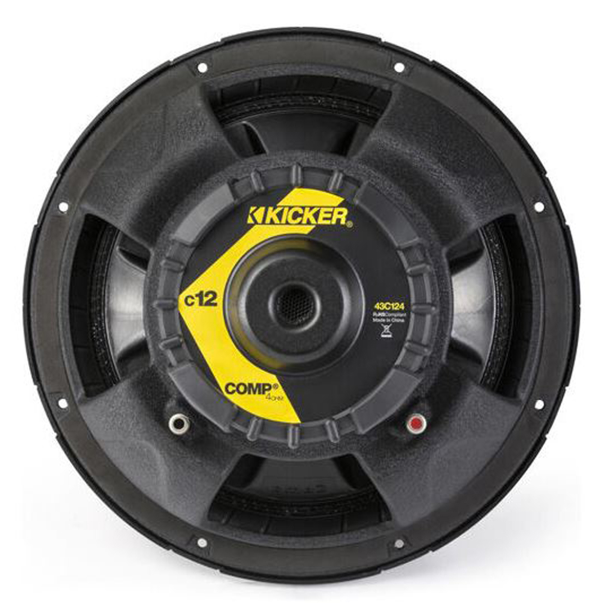 Subwoofer Kicker 12" C12 300w Max Bobina Sencilla Color Negro