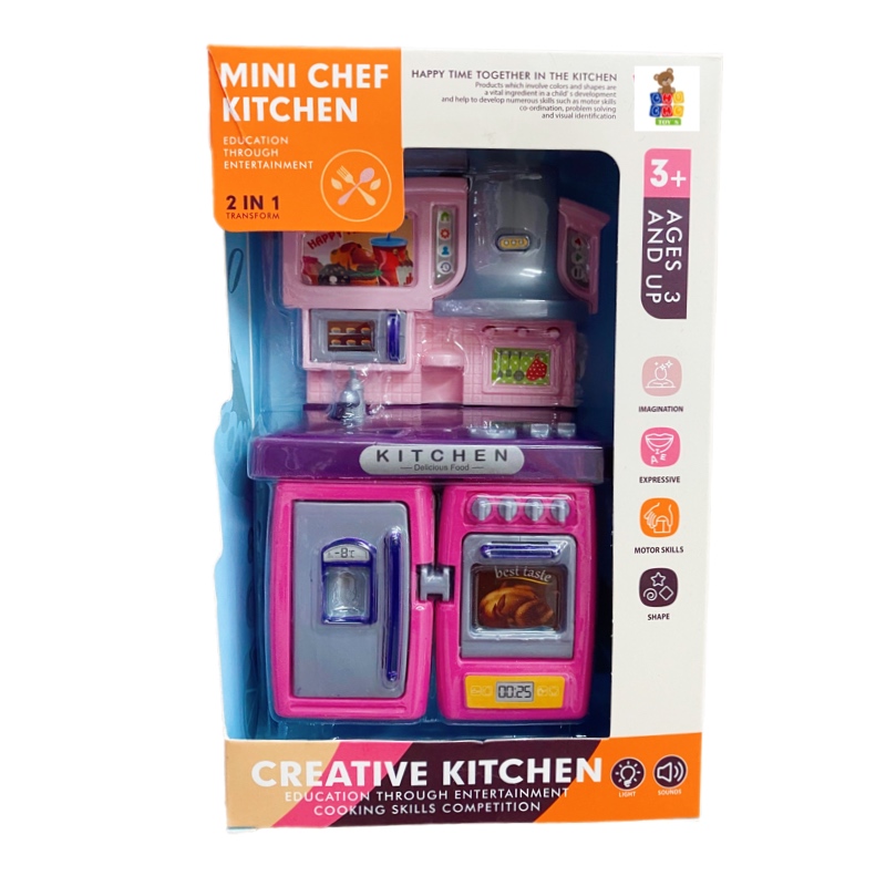 Mini Cocina Transformable Con Luz Y Sonido 2en1