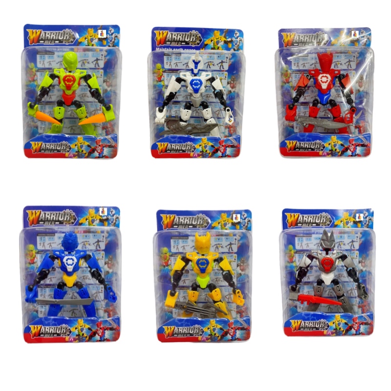 Super Héroes Robot Con Accesorios Juguete Armable 3pz