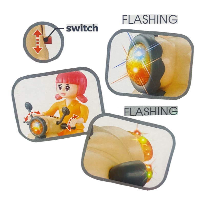 Muñeca Motoneta Musical Con Luces Led Y Movimiento Juguete