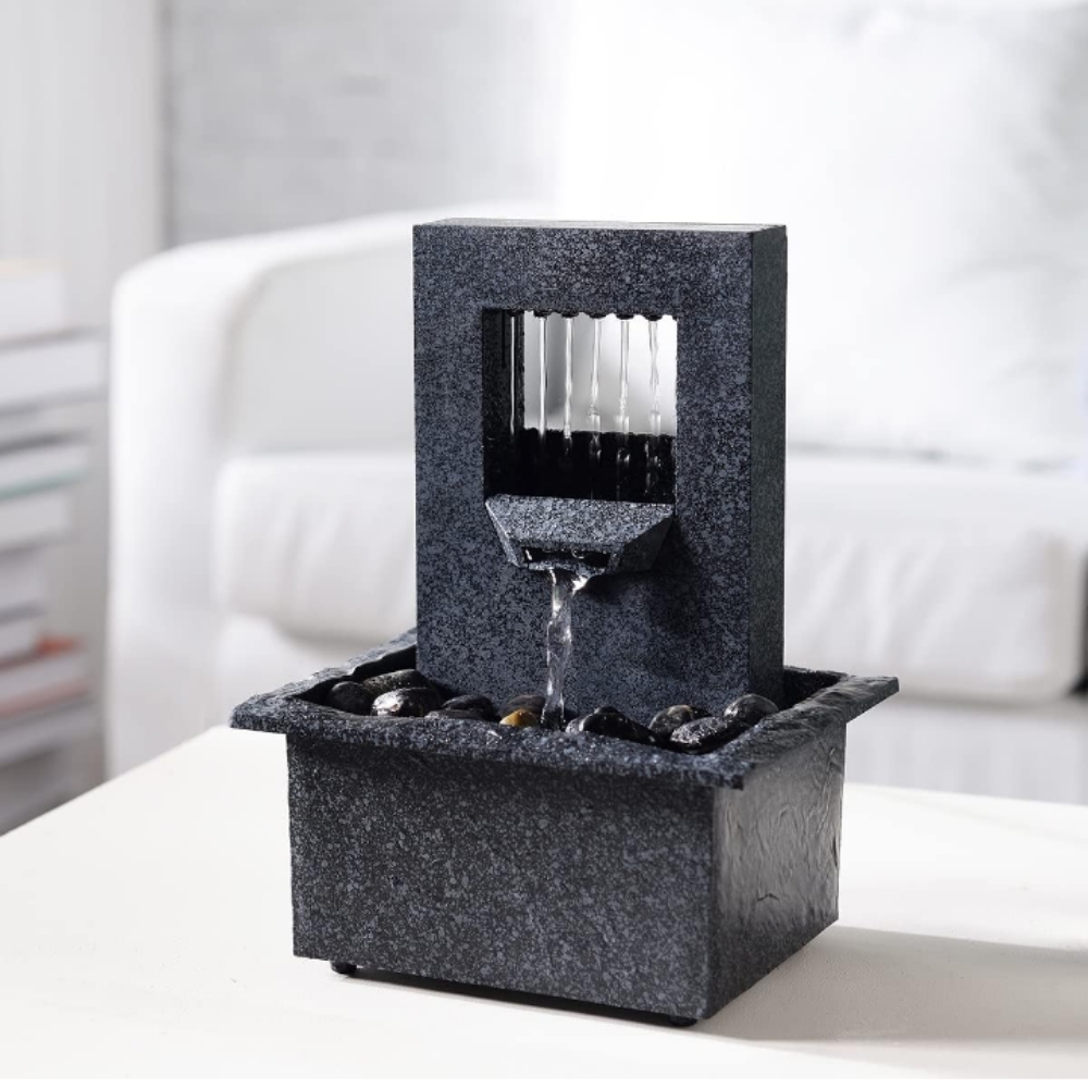 Fuente mini decorativa portátil relajación zen artesanal 