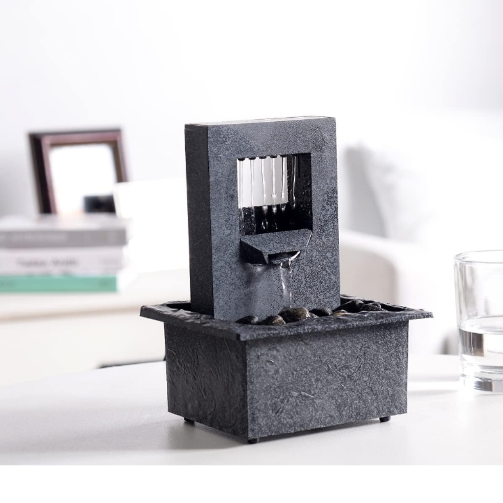 Fuente mini decorativa portátil relajación zen artesanal 