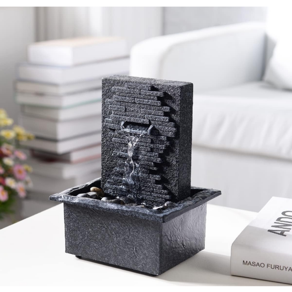 Fuente zen decorativa portátil relajación interior exterior artesanal 