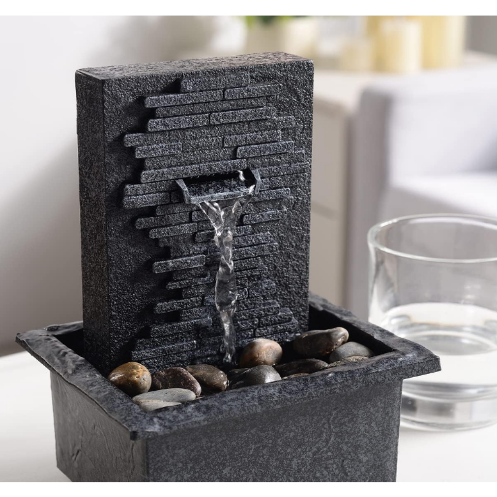 Fuente zen decorativa portátil relajación interior exterior artesanal 