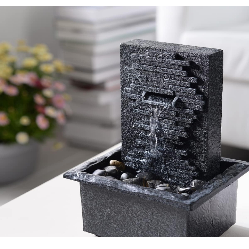 Fuente zen decorativa portátil relajación interior exterior artesanal 