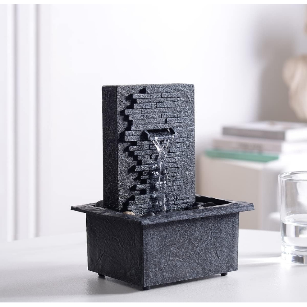 Fuente zen decorativa portátil relajación interior exterior artesanal 