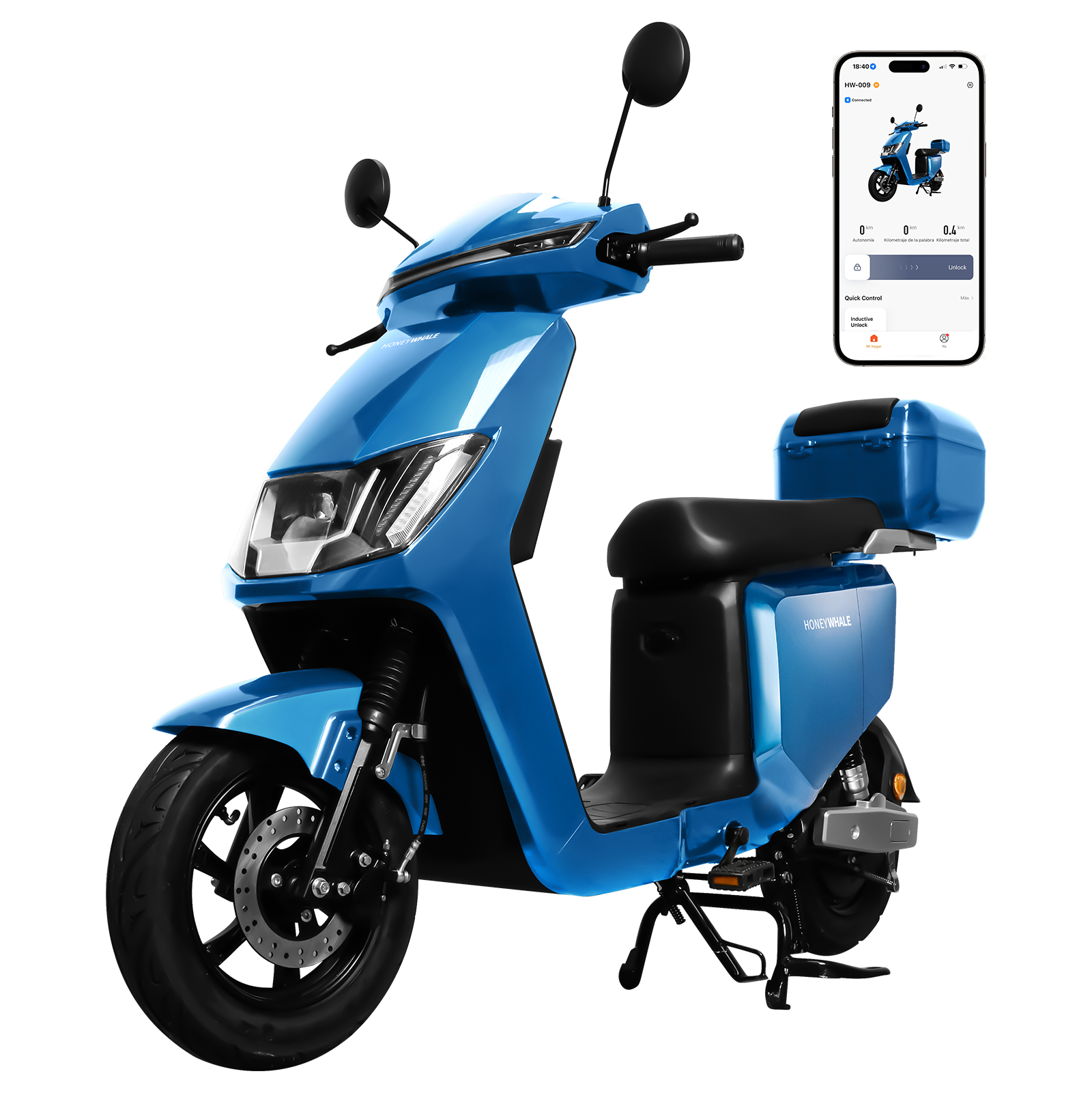 Motobici Eléctrica Honey Whale i009 Azul