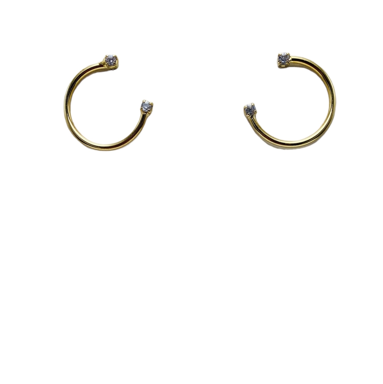 Aretes chicos- Baño de oro 18K