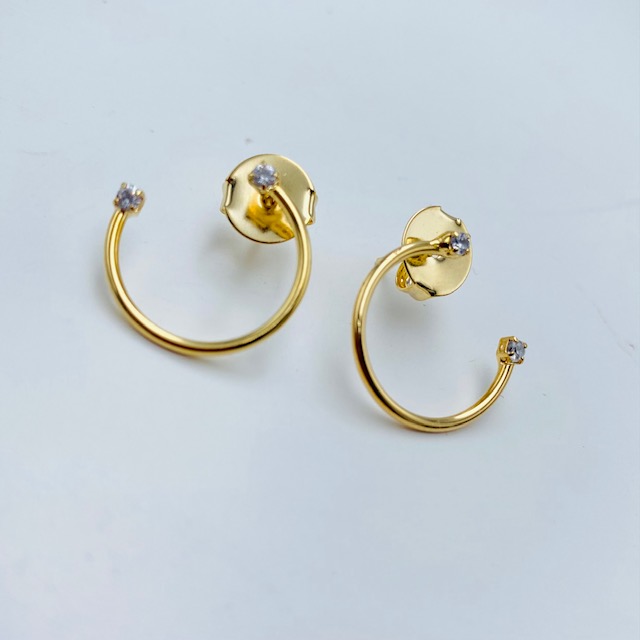 Aretes chicos- Baño de oro 18K