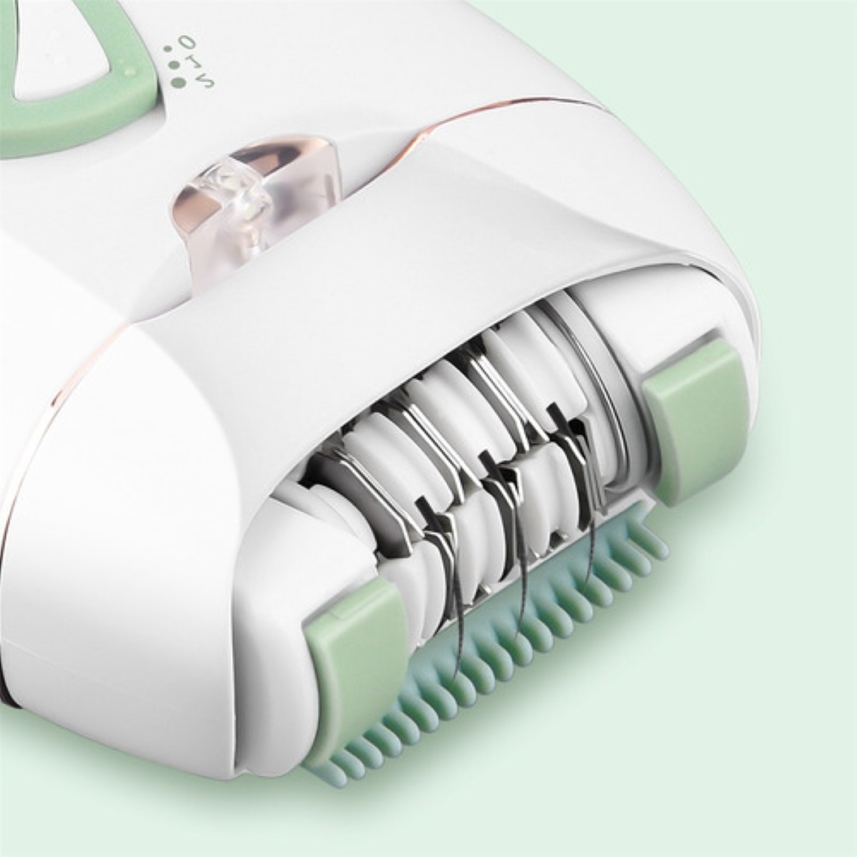 Depiladora Eléctrica Portátil Con Luz, Verde Claro 